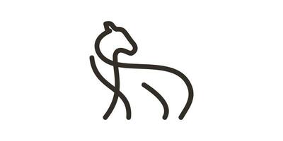 logotipo Projeto ovelha minimalista ícone vetor ilustração