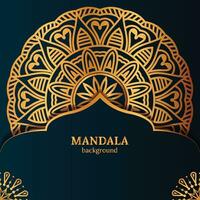 modelo de plano de fundo de design de mandala ornamental de luxo vetor