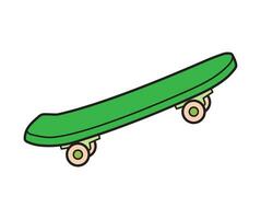 verde skate ícone vetor ilustração