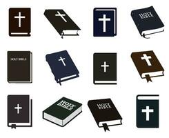 piedosos Bíblia ícone conjunto vetor