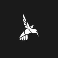 Burung terbang tanda Siluet Vektor logotipo terisolasi pada putih vetor