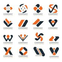 livre vetor companhia logotipo conjunto Projeto Ideias