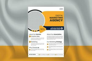 moderno e criativo folheto Projeto para digital marketing agência vetor