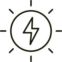 Sol energia genérico linha ícone símbolo ilustração vetor