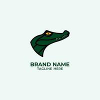crocodilo cabeça mascote logotipo vetor