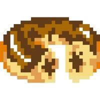 rosquinha desenho animado ícone dentro pixel estilo vetor