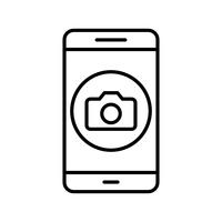Ícone de vetor de aplicativo móvel da câmera
