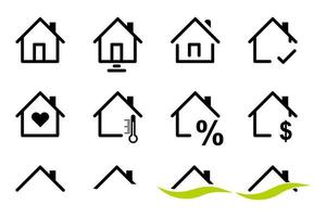 conjunto de ícones de casa. ilustração vetorial vetor