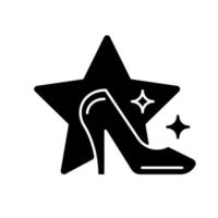 ícone de glifo preto de desfile de moda
