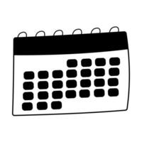 calendário fêmea Área de Trabalho ciclo mês ícone Preto vetor