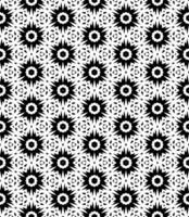 padrão abstrato sem emenda preto e branco. fundo e pano de fundo. design ornamental em tons de cinza. vetor