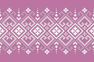 Rosa Cruz ponto colorida geométrico tradicional étnico padronizar ikat desatado padronizar fronteira abstrato Projeto para tecido impressão pano vestir tapete cortinas e sarongue asteca africano indiano indonésio vetor