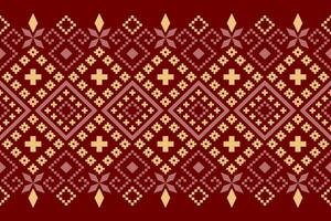vermelho Cruz ponto colorida geométrico tradicional étnico padronizar ikat desatado padronizar abstrato Projeto para tecido impressão pano vestir tapete cortinas e sarongue asteca africano indiano indonésio vetor