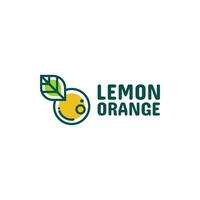 laranja limão citrino fruta logotipo Projeto vetor ilustração