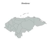 simples plano mapa do Honduras com fronteiras vetor