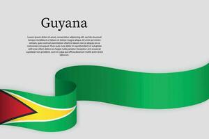 fita bandeira do Guiana. celebração fundo vetor