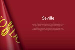 3d bandeira do sevilha, é uma cidade do Espanha vetor