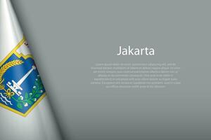 3d bandeira do Jacarta, é uma cidade do Indonésia vetor
