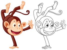 Doodles esboçar animal para virar macaco