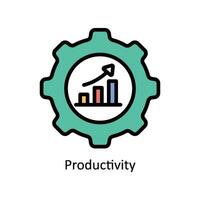 produtividade vetor preenchidas esboço ícone Projeto ilustração. o negócio e gestão símbolo em branco fundo eps 10 Arquivo