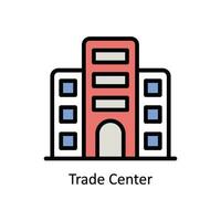 comércio Centro vetor preenchidas esboço ícone Projeto ilustração. o negócio e gestão símbolo em branco fundo eps 10 Arquivo