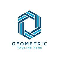 geométrico hexágono forma monograma logotipo Projeto simples moderno conceito vetor