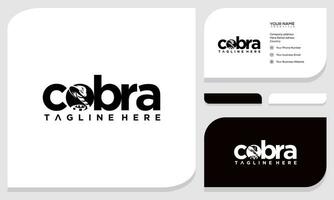 cobra logotipo Projeto e o negócio cartão vetor