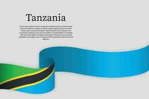 fita bandeira do Tanzânia. celebração fundo vetor
