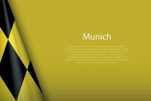 3d bandeira do Munique, é uma cidade do Alemanha, vetor