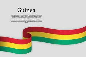 fita bandeira do guiné. celebração fundo vetor