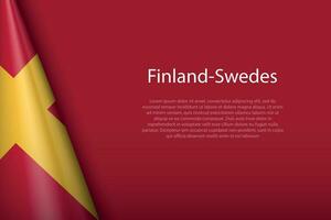 bandeira do finlândia-suecos, étnico grupo, isolado em fundo com copyspace vetor