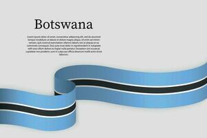 fita bandeira do botswana. celebração fundo vetor