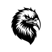 vetor mão desenhado Águia cabeça logotipo ícone mascote, branco fundo