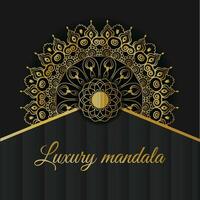 Ramadã estilo decorativo mandala. luxo ouro mandala ornamentado fundo para Casamento convite, livro cobrir. pró vetor