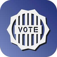 voto crachá vetor glifo gradiente fundo ícone para pessoal e comercial usar.