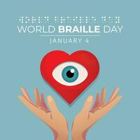 mundo braille dia Projeto modelo Boa para celebração uso. braille vetor Projeto. braille ilustração. eps 10. bandeira modelo.