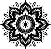 mandala, Preto e branco vetor ilustração