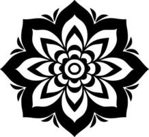 mandala, Preto e branco vetor ilustração