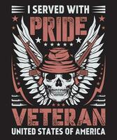 Eu servido com orgulho veterano Unidos estados do América vetor