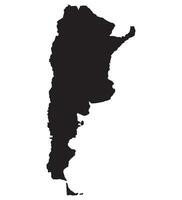 Argentina mapa. mapa do Argentina dentro Preto cor vetor