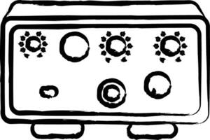 amplificador caixa mão desenhado vetor ilustração
