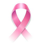 símbolo de fita rosa de ilustração vetorial de doença de câncer de mama isolado no fundo vetor