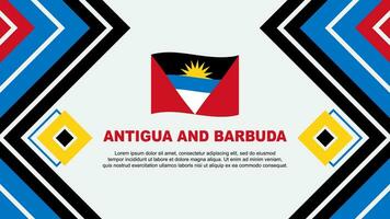 Antígua e barbuda bandeira abstrato fundo Projeto modelo. Antígua e barbuda independência dia bandeira papel de parede vetor ilustração. Antígua e barbuda Projeto