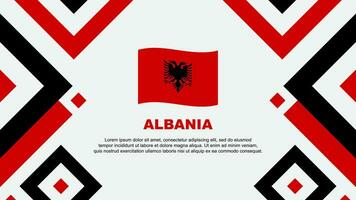 Albânia bandeira abstrato fundo Projeto modelo. Albânia independência dia bandeira papel de parede vetor ilustração. Albânia modelo