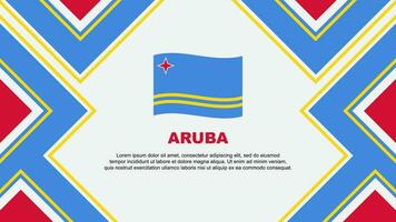 Aruba bandeira abstrato fundo Projeto modelo. Aruba independência dia bandeira papel de parede vetor ilustração. Aruba vetor