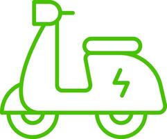 elétrico moto linha ícone símbolo ilustração vetor