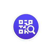 qr código procurar ícone, vetor