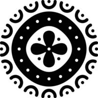 sólido ícone para aborígene vetor
