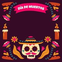 fundo do dia de muertos vetor