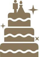 logotipo bolo aniversários Comida vetor